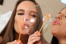 Lesbians Playing With Bubbles picture 7